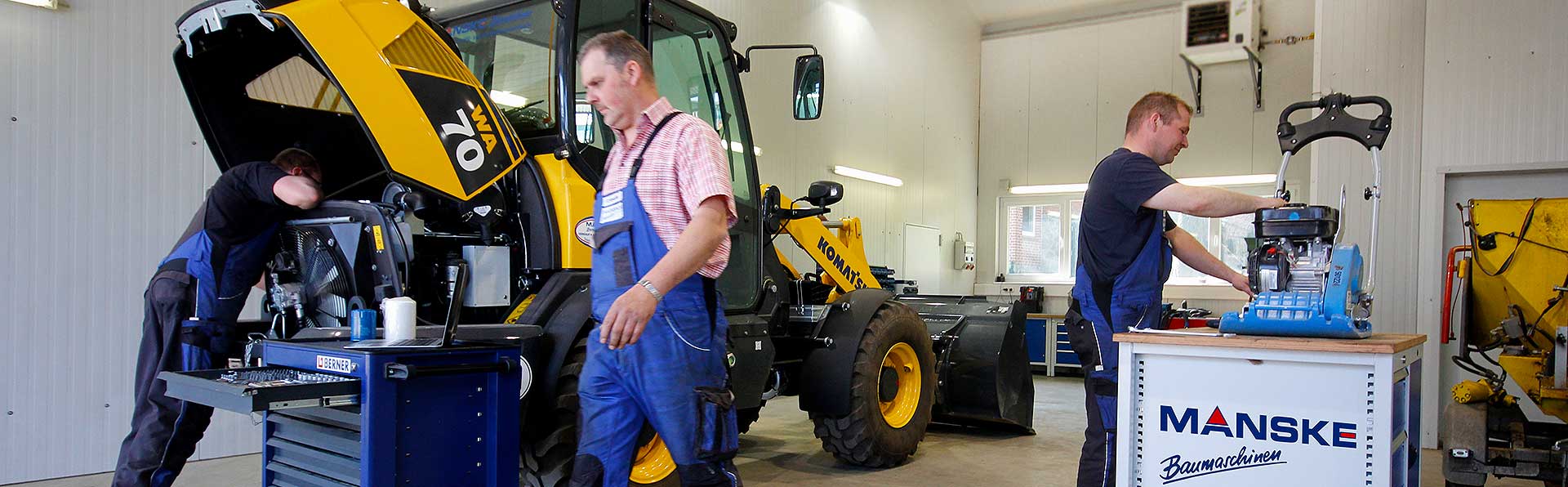 Service - Wartungsarbeiten und Reparaturen für Baumaschinen aller Fabrikate